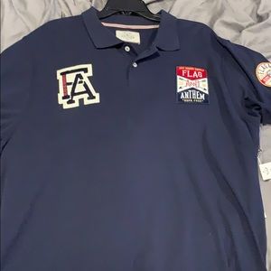 Flag and Anthem men’s navy blue polo